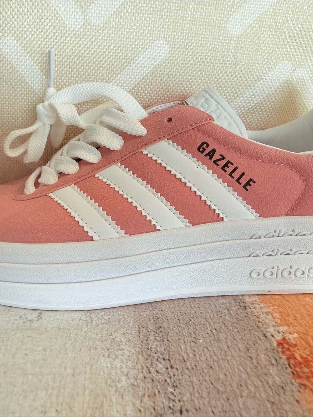 adidas Gazelle Platform Sneakers - Pink White